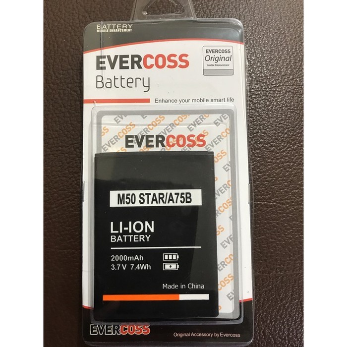 DISKON EVERCOSS M50 . M50 STAR . A75B BATERAI BATRE BATRAI BATERE EVERCROSS