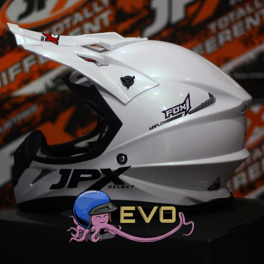 PROMO HELM JPX CROSS SOLID GLOSS + GOOGLE SNAIL MX 36 (ONGKIR TERMURAH 2 KG) HELM JPX PUTIH SOLID PAKET GANTENG HELM JPX TERBARU