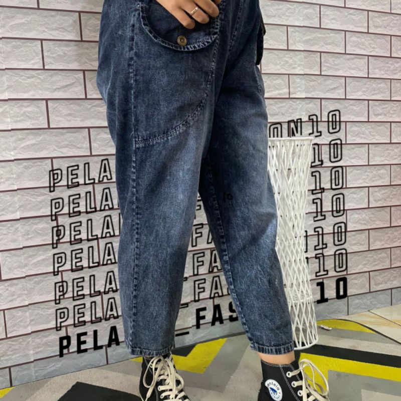 CELANA ZOLA BAGGY PANTS/CELANA JEANSWASH HIGH QUALITY ALL SIZE