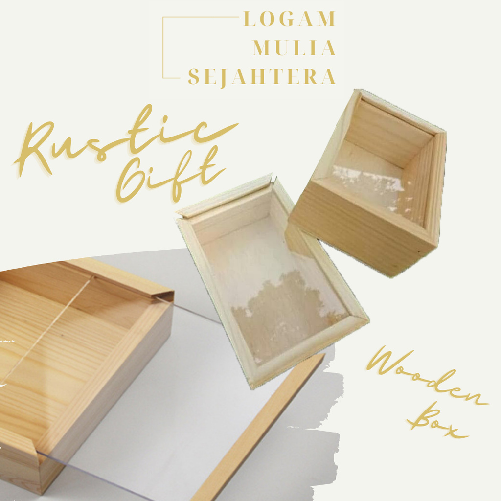 

Packaging Rustic Gift / Hampers Box (Wooden Box Acrylic)