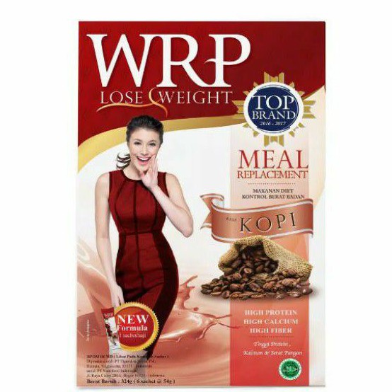 WRP Lose Weight Coffe 324 gr (6 Sachet) - WRP Meal Replacement Susu Diet