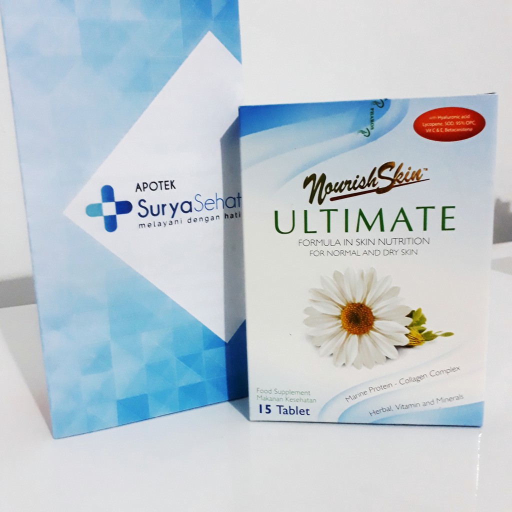 NOURISH SKIN ULTIMATE isi 15 / 30 / 60 tablet Atasi Kulit Kering, Flek Hitam dan Kerutan