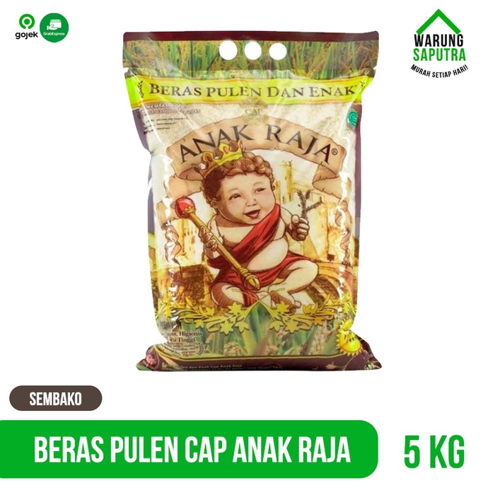 

bg20t01r Beras Pulen Putih Long Grain Cap Anak Raja 5 Kg Sv012Ss