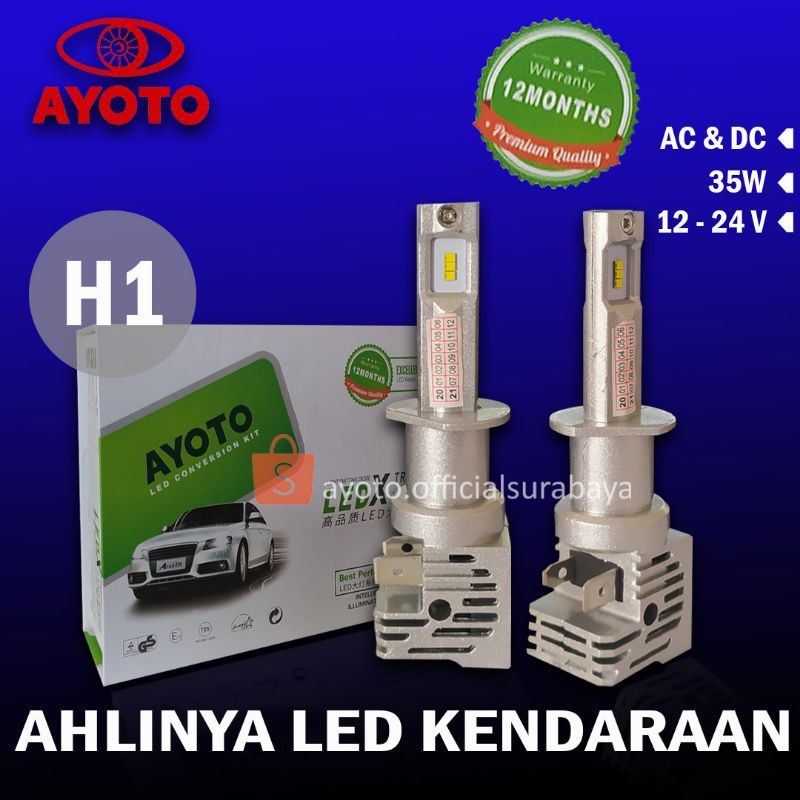 Lampu LED Mobil AYOTO + Kipas H1 H3