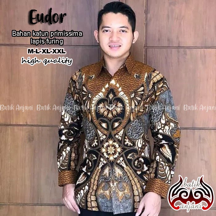 Batik Pria EUDOR Kemeja Full Furing Bahan Katun Primisima