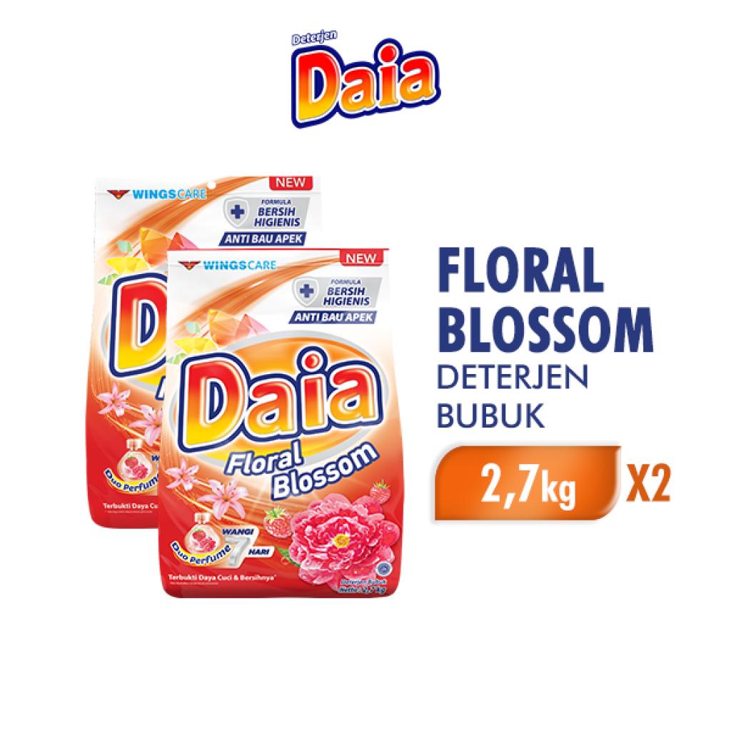 Daia Deterjen Bubuk Floral Blossom 2,7 kg x2