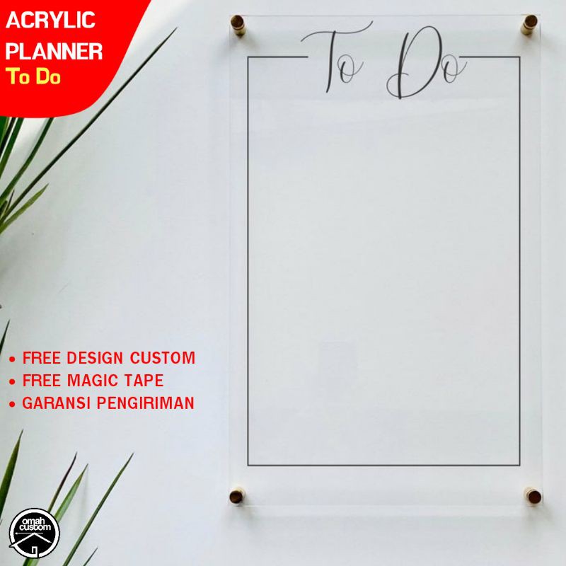 

Acrylic Planner To Do List Papan Jadwal Kerja Free Custom Design Akrilik untuk Dekorasi Ruang Kerja