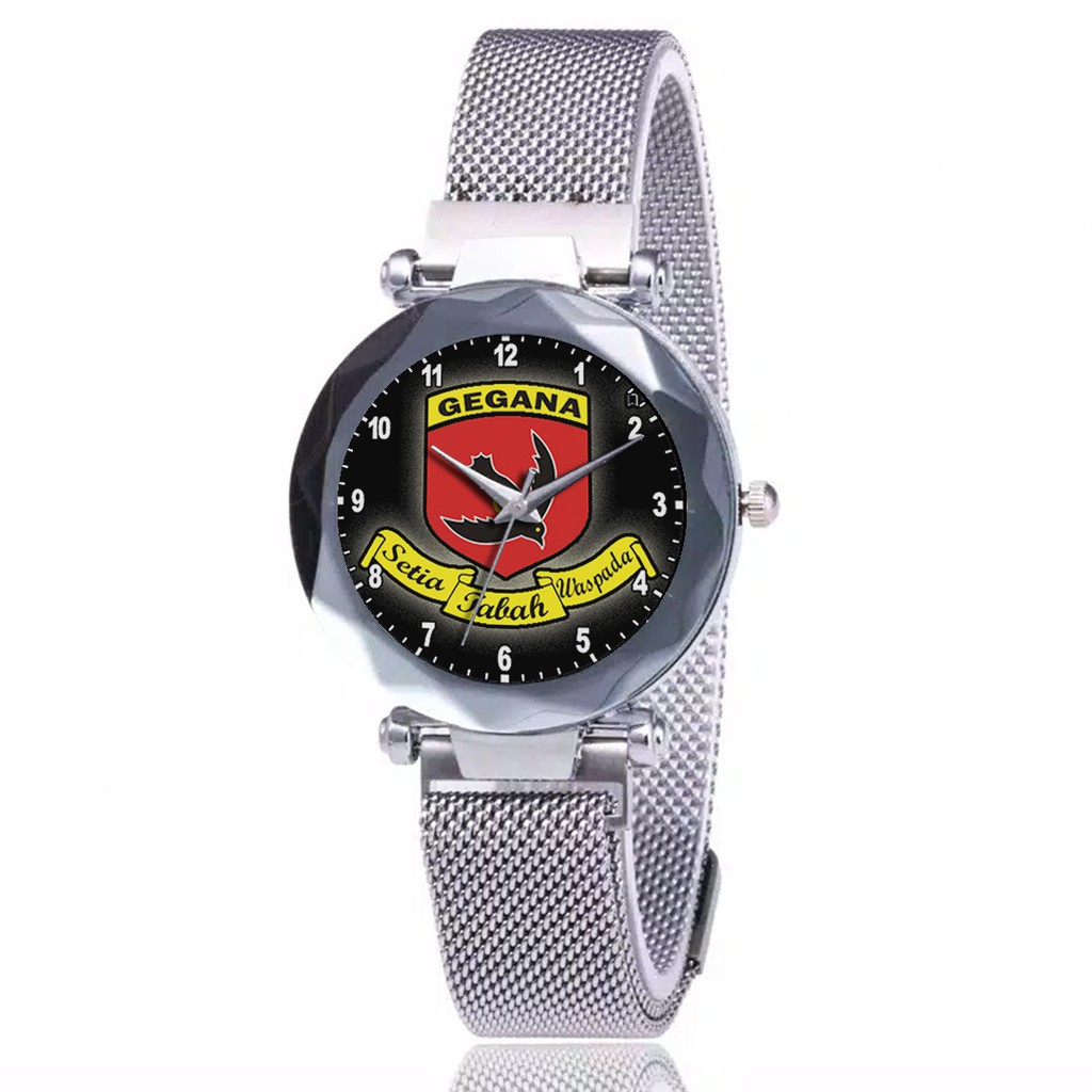 Jam Tangan Wanita Custom - LOGO GEGANA Free Box &amp; Batre Cadangan