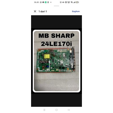 MB MOTHERBOARD MAINBOARD MESIN TV LED SHARP 24 INCH LC-24LE170I LC24LE170I LC-24LE170 I LC24LE170 I