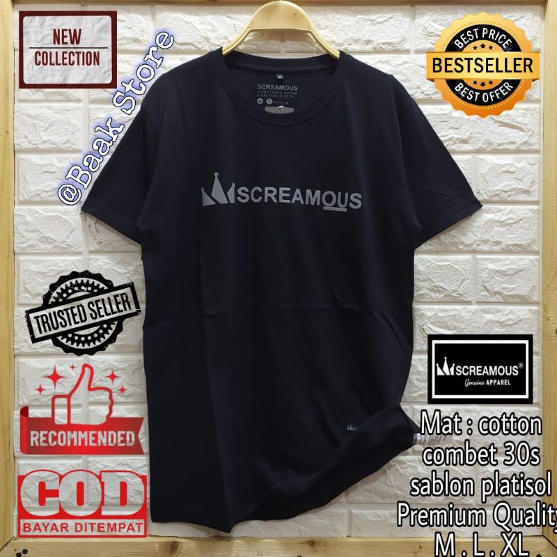 Kaos Pria Distro Lengan Pendek SCREAMOUS Original Premium Quality