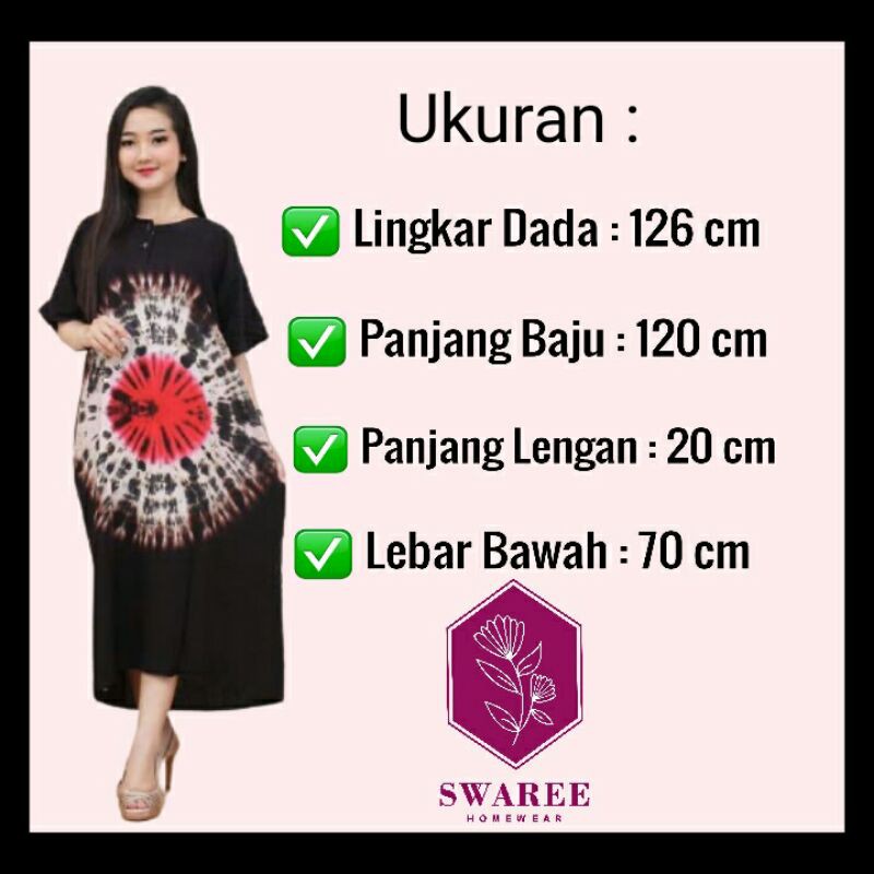 Daster Jumbo Busui Baju Batik Wanita Bahan Rayon