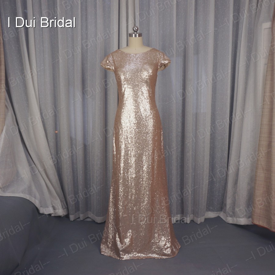 champagne and rose gold bridesmaid dresses