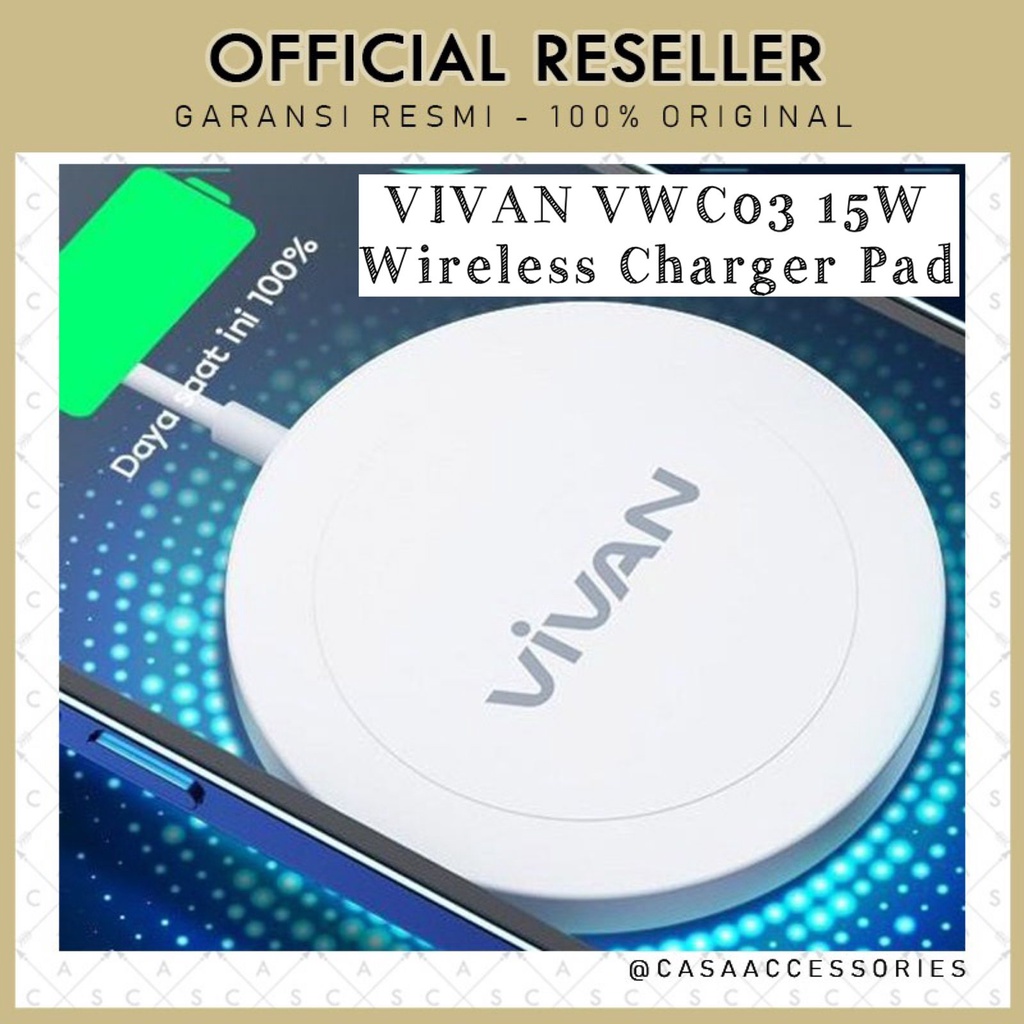 Vivan VWC03 Wireless Quick Charger 15W Max for Android