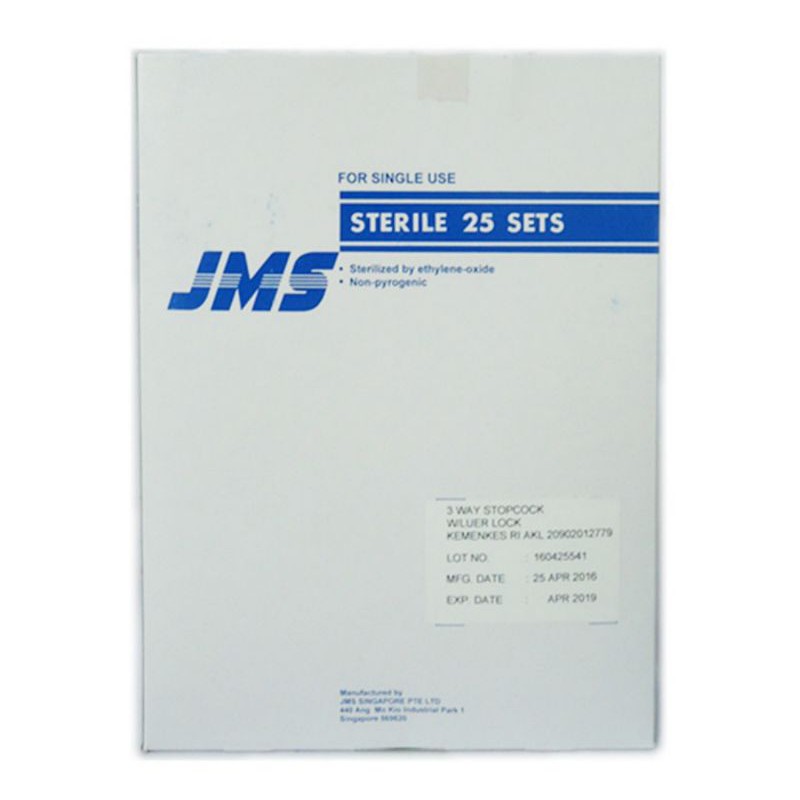 JMS 3 way stopcock tanpa selang three way