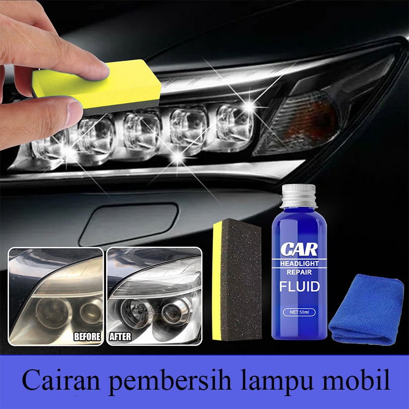 Headlight Polish Restorer Cairan Pembersih Kaca Mika Lampu Mobil Motor Pengkilap Headlamp Restore Repair Liguid Wax Kaca Mobil 30 ml