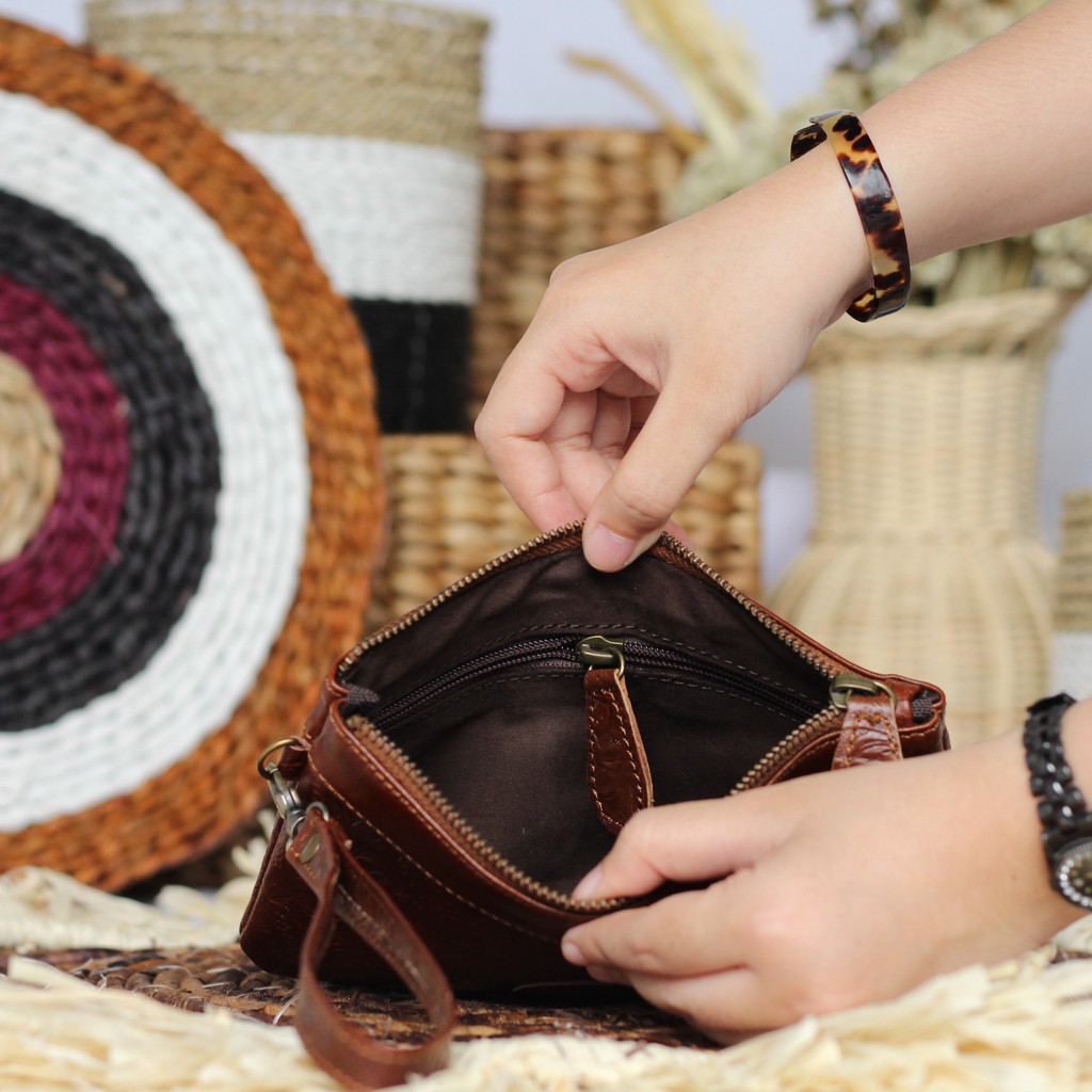 TERMURAH !! CLUTCH WANITA 100% KULIT ASLI LOVELY BATIK / FREE GRAVIR NAMA