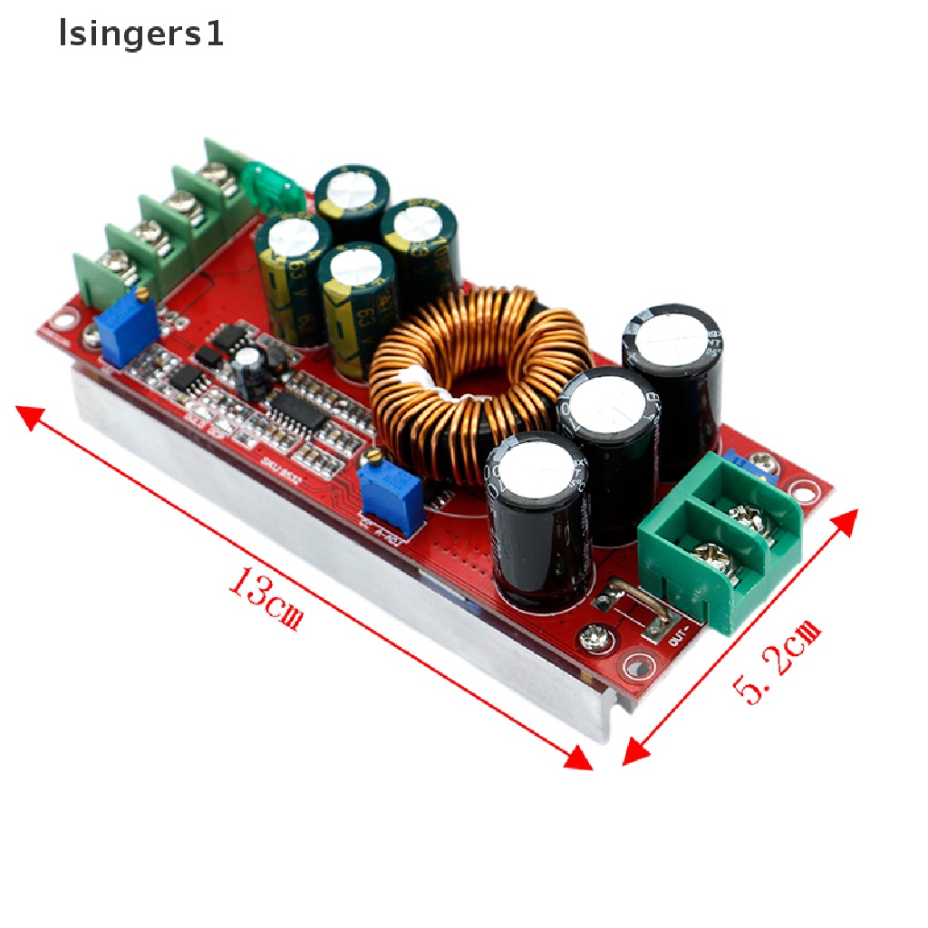 (lsingers1) Modul Boost Step up Buck Konverter DC-DC 20A 1200W 8-60V Ke 12-83V