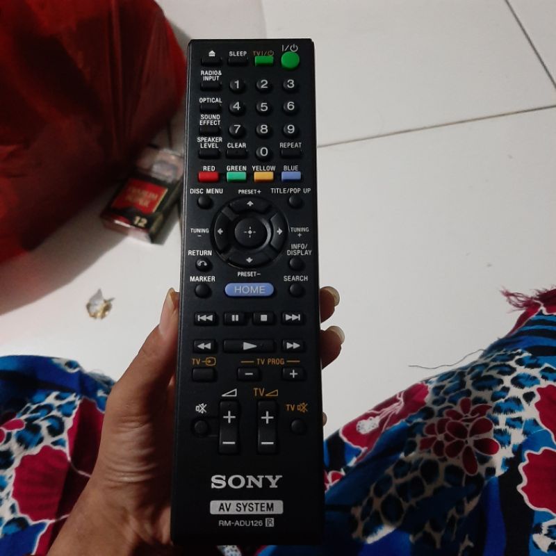 REMOTE REMOT DVD HOME TEATER SONY AV SYSTEM RM-ADU126 ORIGINAL ASLI