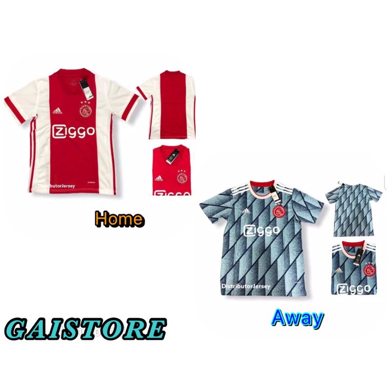 (BISA COD) Jersey AJAX Home Away Musim 2020/2021 Grade Ori thailand pria murah