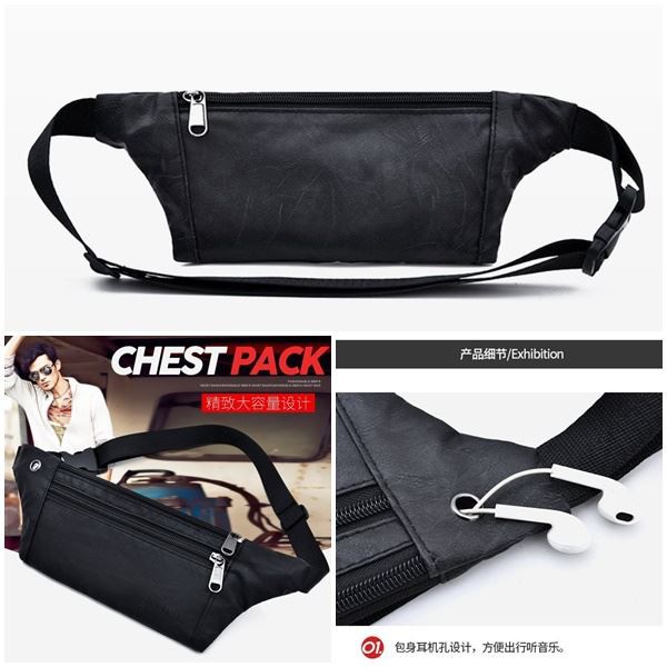 GI 0985 RISCE TAS WAISTBAG KULIT IMPORT COWOK PRIA LAKI-LAKI JAKARTA BATAM JTF