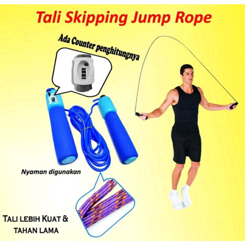 tali skiping rope jump / tali skipping rope jump / rope jump skiping / rope jump skipping / tali lompat tali / lompat tali / skipping lompat tali / alat olahraga tali skipping lompat tali