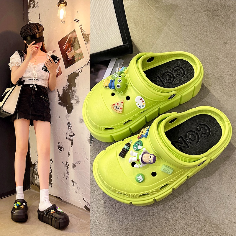 ✅PINKEY P076 Sendal Fuji Wedges Wanita EVA 6cm 3D PREMIUM Toy Story Dane and Dine