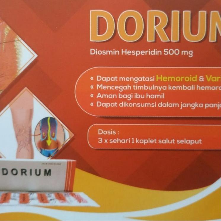 [PRODUK PE7SQ] Obat WASIR DORIUM isi DIOSMIN HESPERIDIN 500 MG sama dengan ARDIUM kemasan 1 strip is