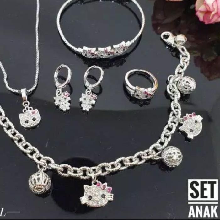 PVN40 Xuping SET Perhiasan Anak Titanium Asli ,