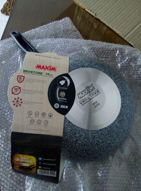 Neostone Deep Wok 24cm Ns / Wajan Ceramic Maxim
