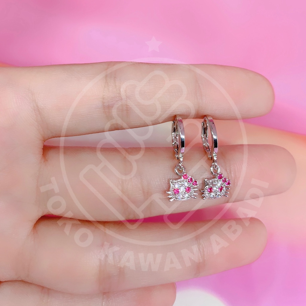 Anting Anak Bayi Perempuan Xuping Silver Motif Bunga Kerincing *07