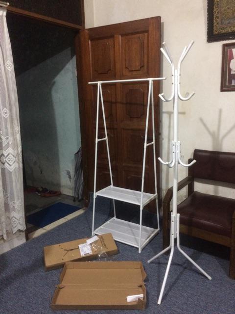 Triangle Stand Hanger Standing Rak Serbaguna Gantungan Serbaguna