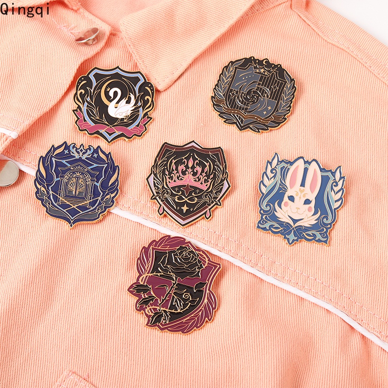 Bliss Bros Pin Enamel Bentuk Kelinci / Angsa / Penyihir / Bunga Mawar Untuk Aksesoris Wanita