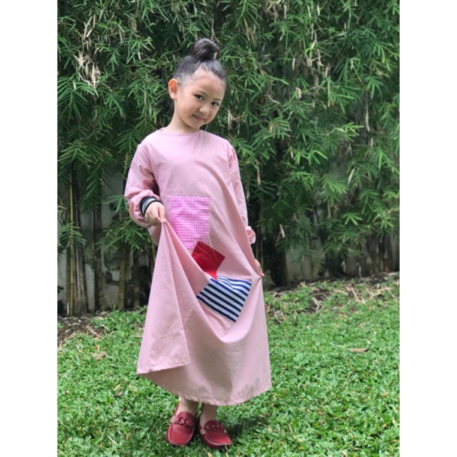 Gamis harajuku untuk anak perempuan 5-8 tahun nablfashion