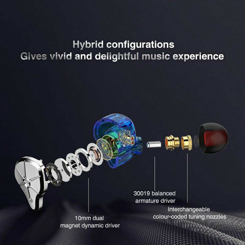 TRN STM with Mic Hybrid 1DD 1BA In Ear Earphone HIFI DJ Monitor Sports