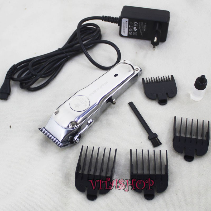 ALAT CUKUR RAMBUT CAS KEMEI KM-1997 CLIPER BODY STEANLESS, RECHARGEABLE