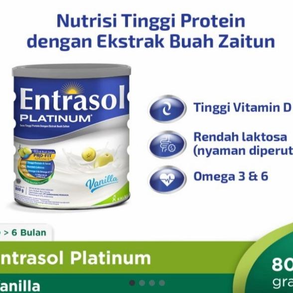 

[COD] entrasol platinum 800 gram vanilla [COD]