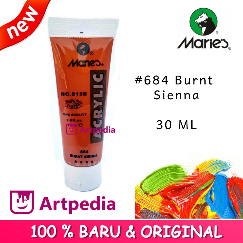 

Maries - Burnt Sienna / Maries Acrylic Paint 30ML (Cat Akrilik) Cat Acrylic Maries 30 ML Terlaris