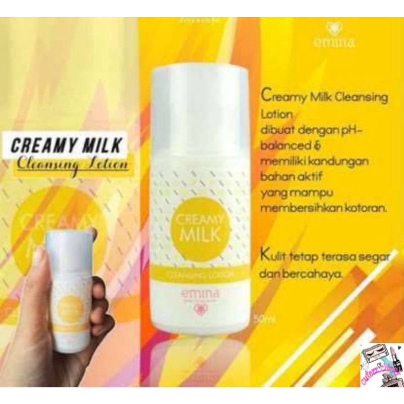 ☃Cutezz_Ching1☃Emina Creamy Milk Cleansing Lotion 50ml