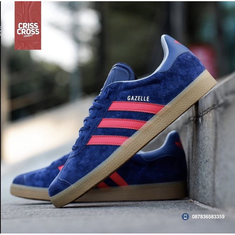 adidas gazelle red gum sole