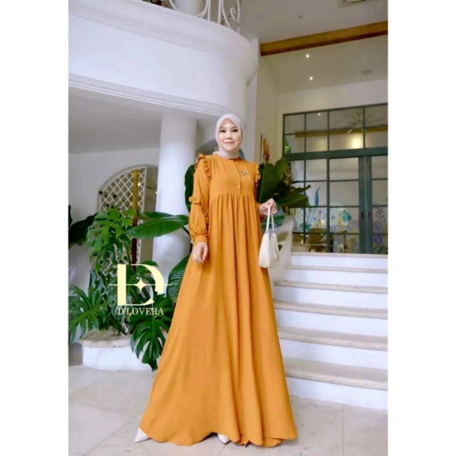 LYLLA DRESS MAXY // GAMIS DRESS MAXY LENGAN KRIWIL ORIGINAL D'LOVERA JEVANNI