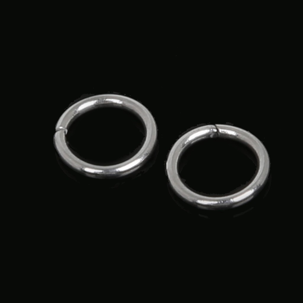 200pcs / Lot 4 / 5 / 6 / 7 / 8 / 9 / 10mm Cincin Melingkar Bahan Stainless Steel Untuk Membuat Perhiasan Diy