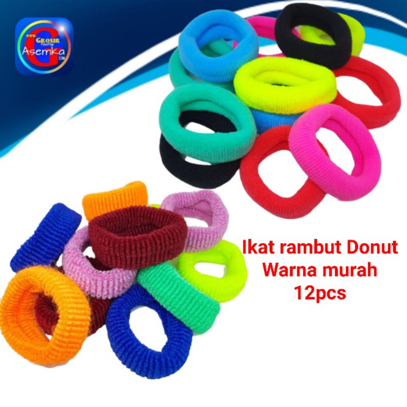 GPA Ikat Rambut Donut Produk Termurah Grosir 12pcs