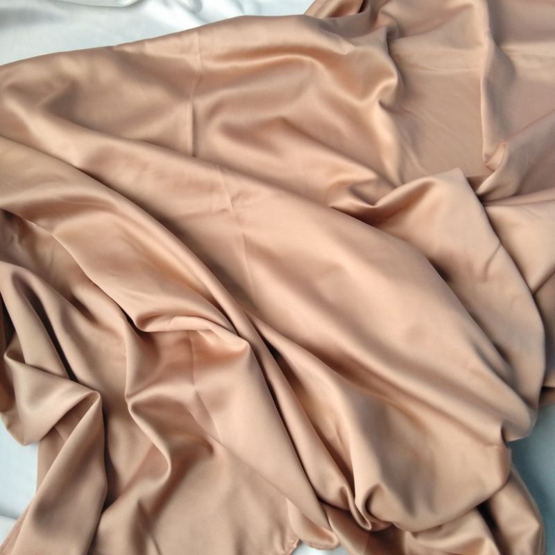 Rok Lilit Polos Satin Silk Premium Wrap skirt  Free ring-Moca