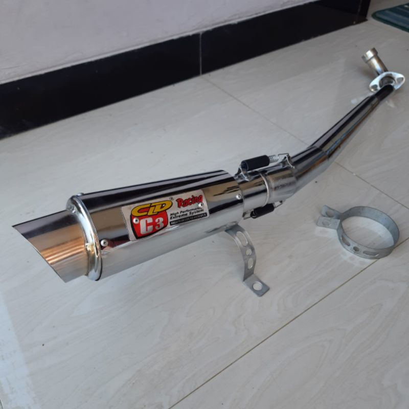 knalpot racing jupiter z,vega,supra,vega,smash,grand,karisma,supra x125 cld crom