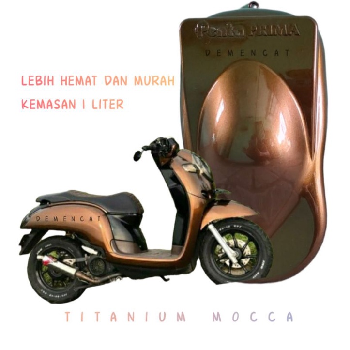 Cat Titanium mocca cat coklat brown tua