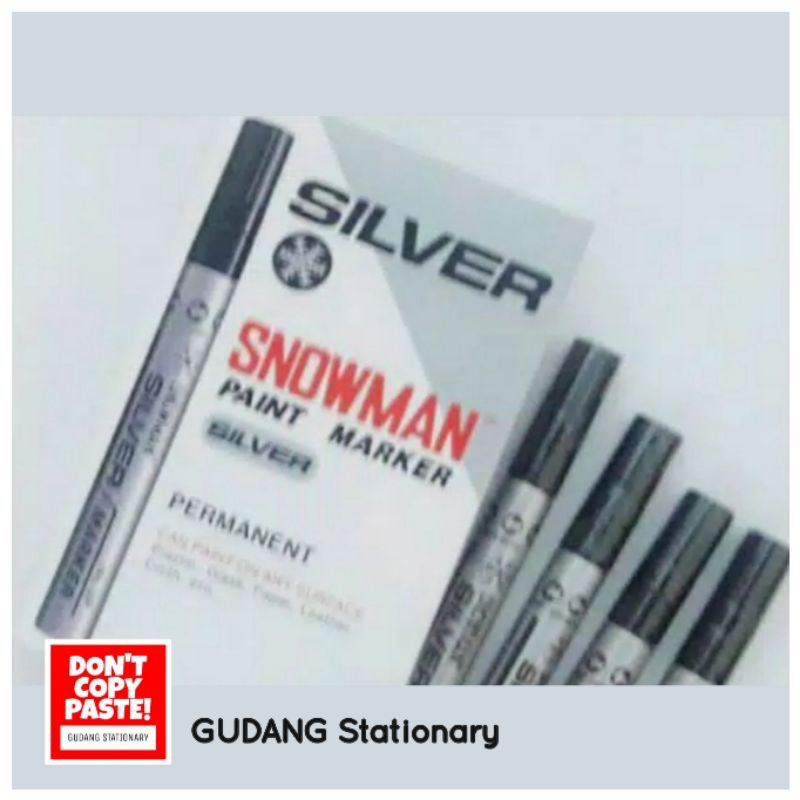 Spidol Permanent Paint Marker Snowman SILVER