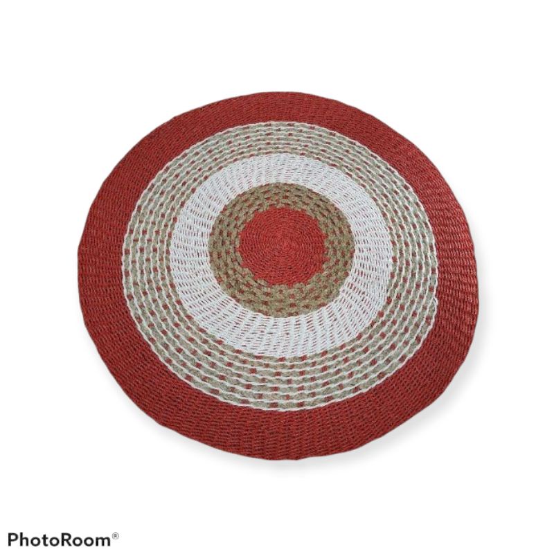 RUG KARPET MEWAH ANYAMAN MENDONG SEAGRASS DEKORASI RUMAH DIAMETER 120CM