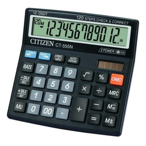 Alat Menghitung Kalkulator Citizen CT-555N 12 Digit Auto Replay Murah.