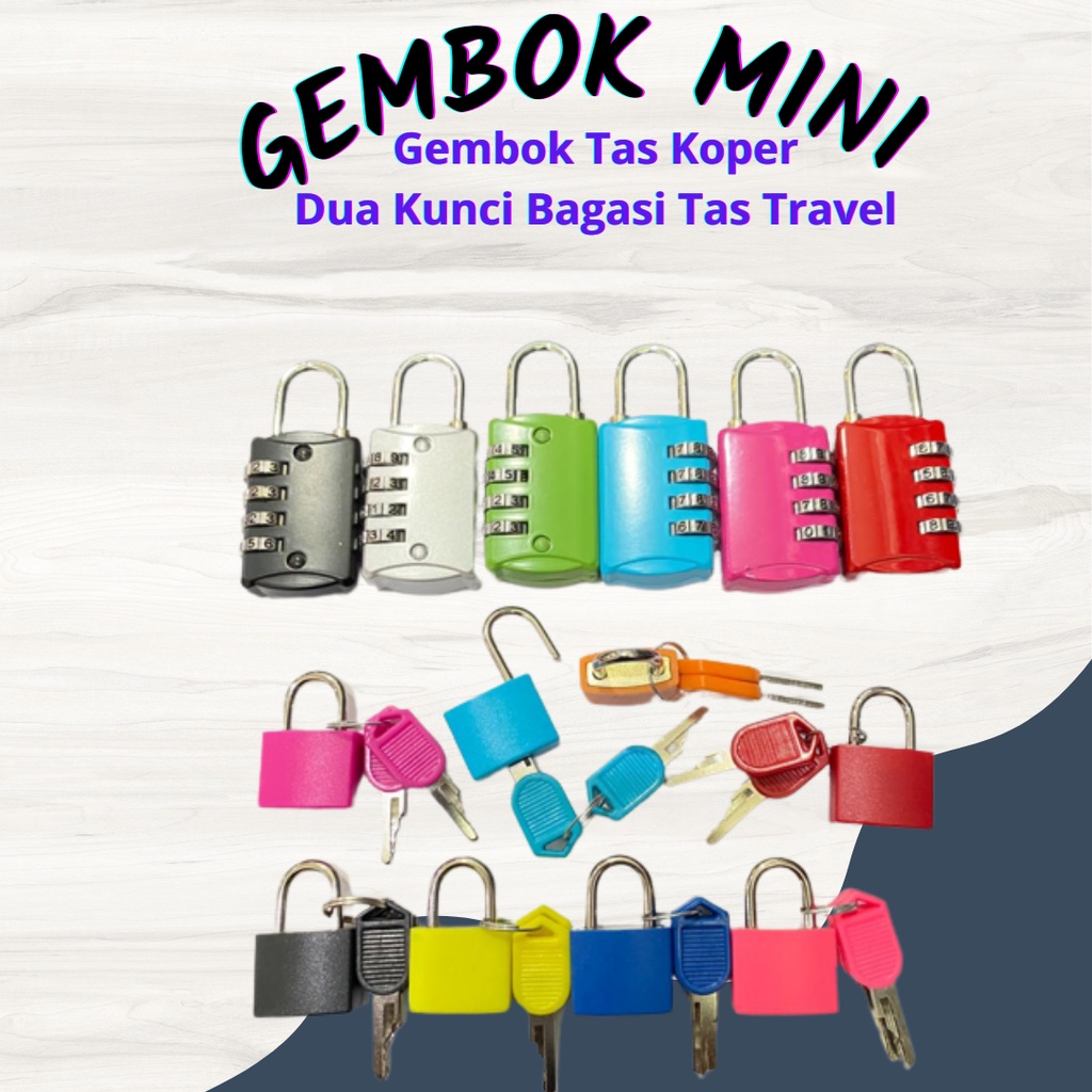 Jual Gembok Angka Kunci Kode Angka Kombinasi Number Multifungsi