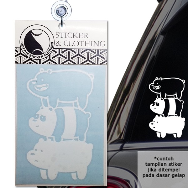 Stiker We Bare Bear Cutting Sticker webarebear untuk aksesoris Mobil Motor